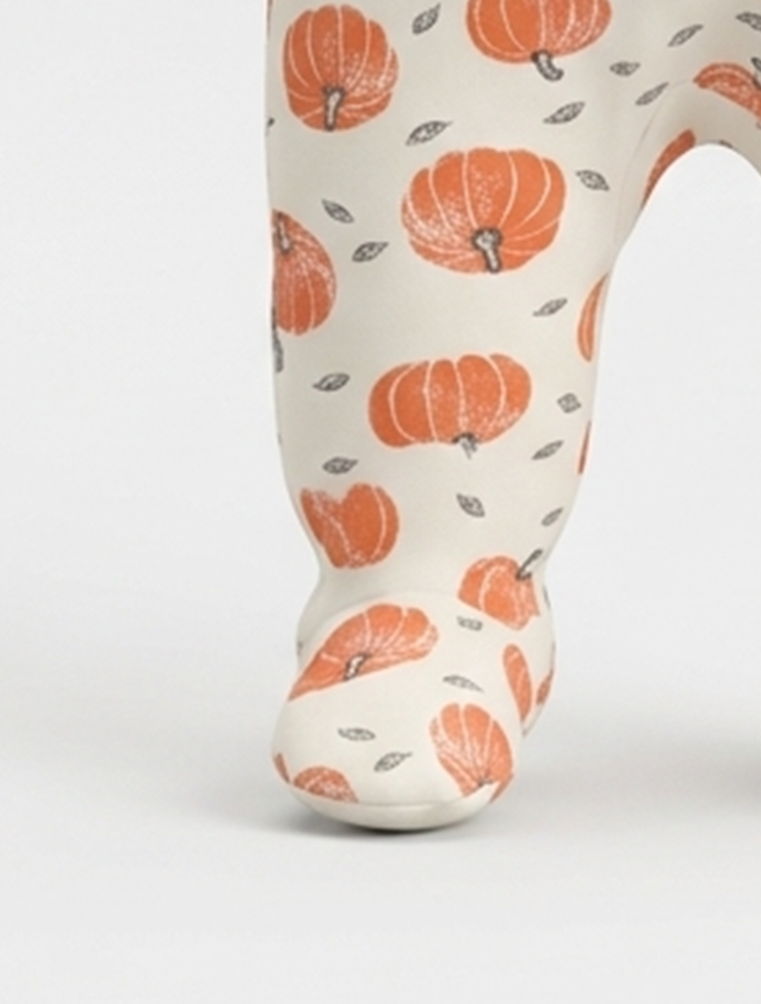 PUMPKIN PRINTED ZIPPER SLEEPSUIT