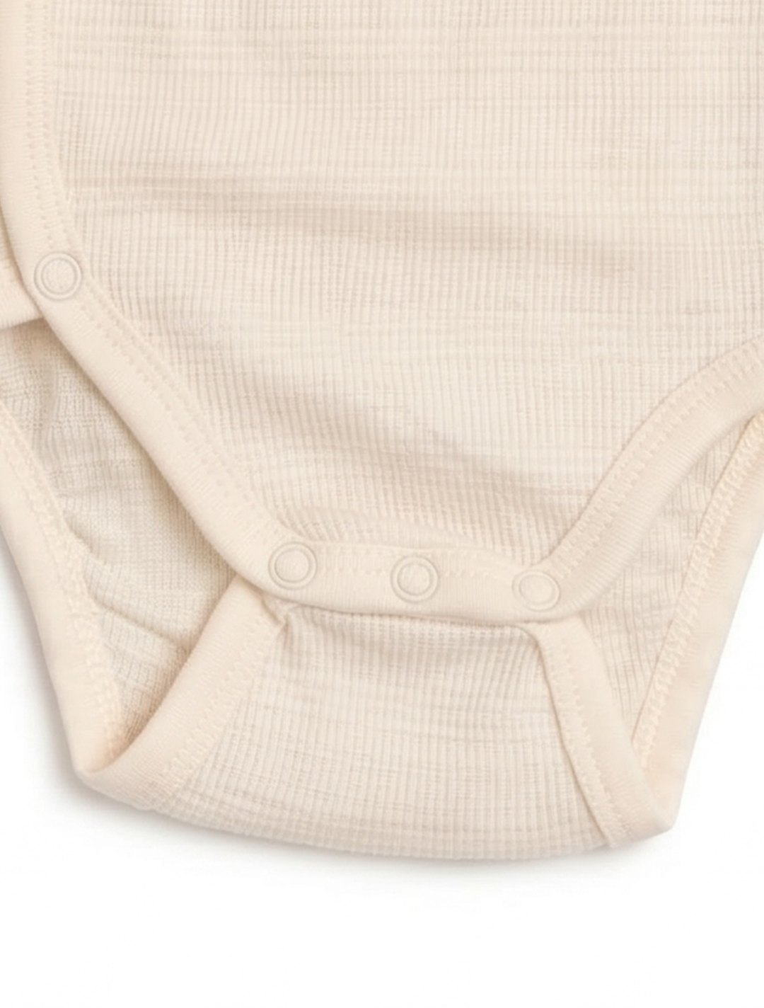 BEIGE KNITTED UNISEX WRAPOVER ONESIE