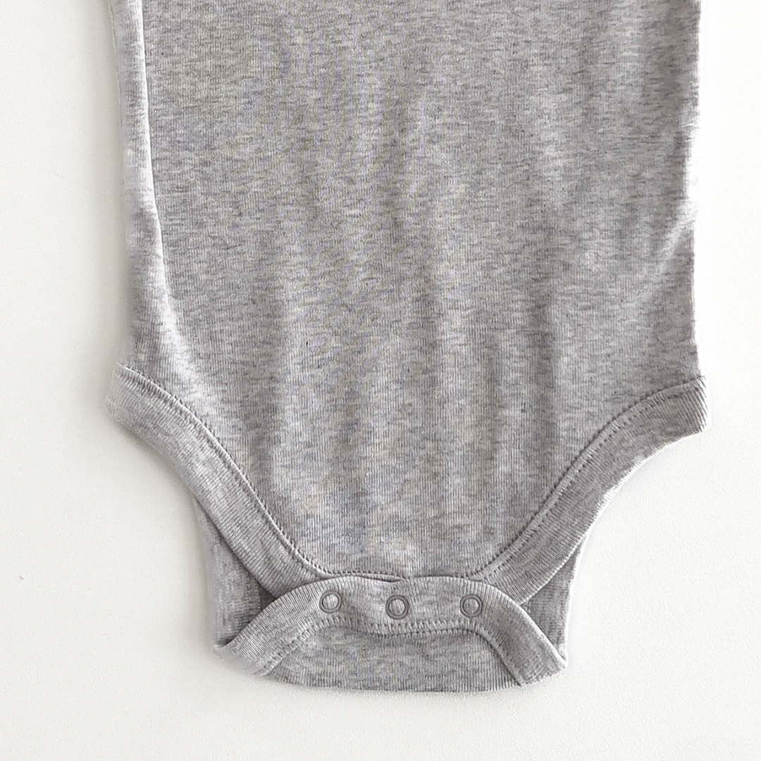 GREY PLAIN COTTON ONESIE