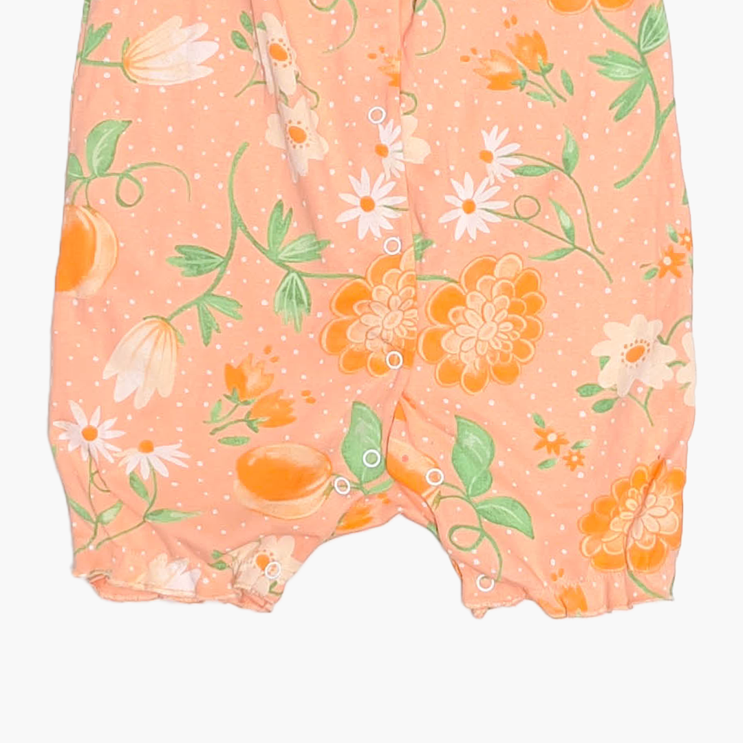 ORANGE FLORAL PRINTED JUMPSUIT