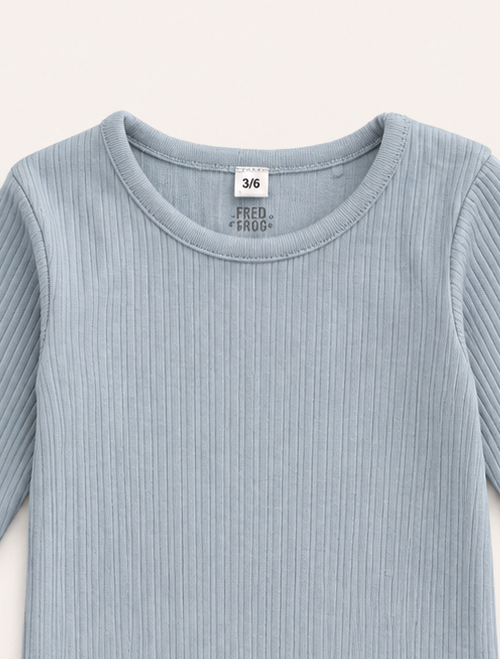 Sky blue ribbed onesie