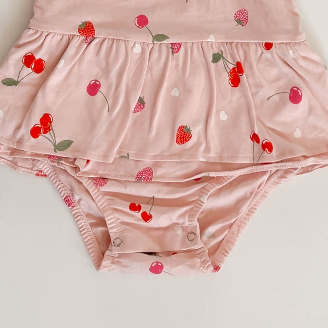 BABY PINK CHERRY SUNSUIT