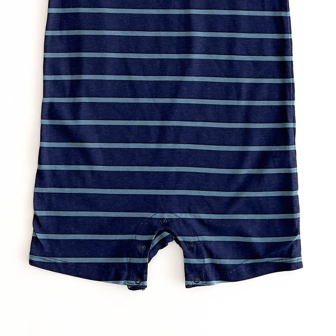 NAVY BLUE STRIPED JUMPSUIT