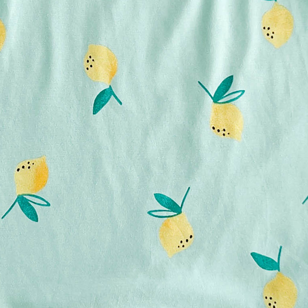 AQUA BLUE LEMON PATTERNED FANCY JUMPSUIT