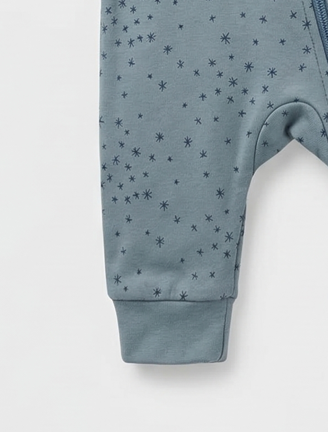Blue grey star viscous printed romper