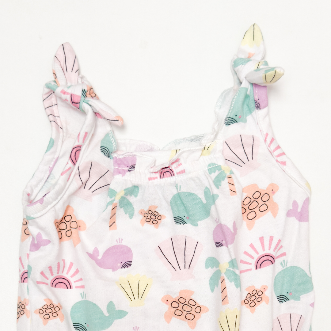 OCEAN PRINTED FANCY ONESIE