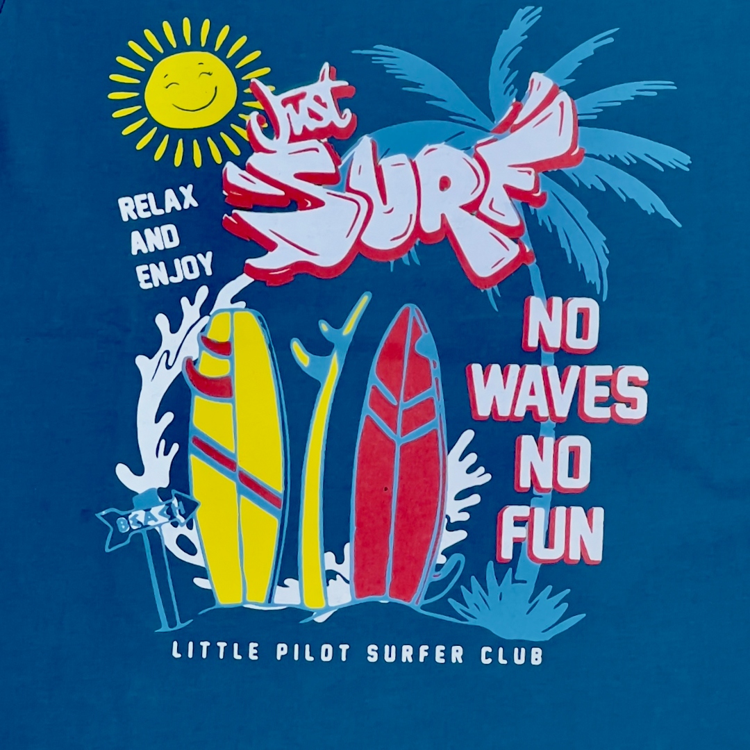 Beach Pattern Printed Boys Two Piece 5-6 Years