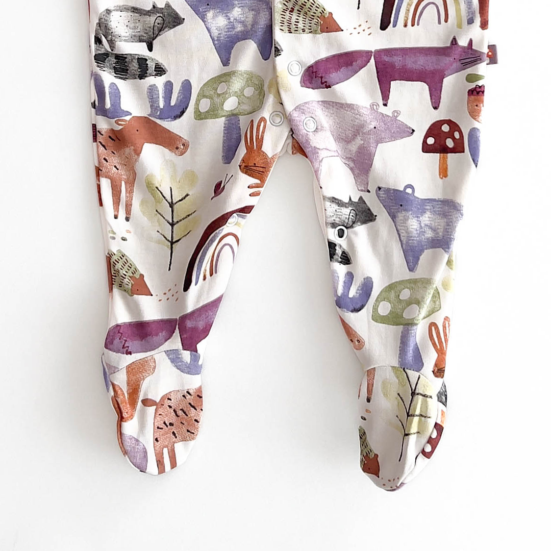 NEXT BABY ANIMAL PRINTED SLEEPSUIT