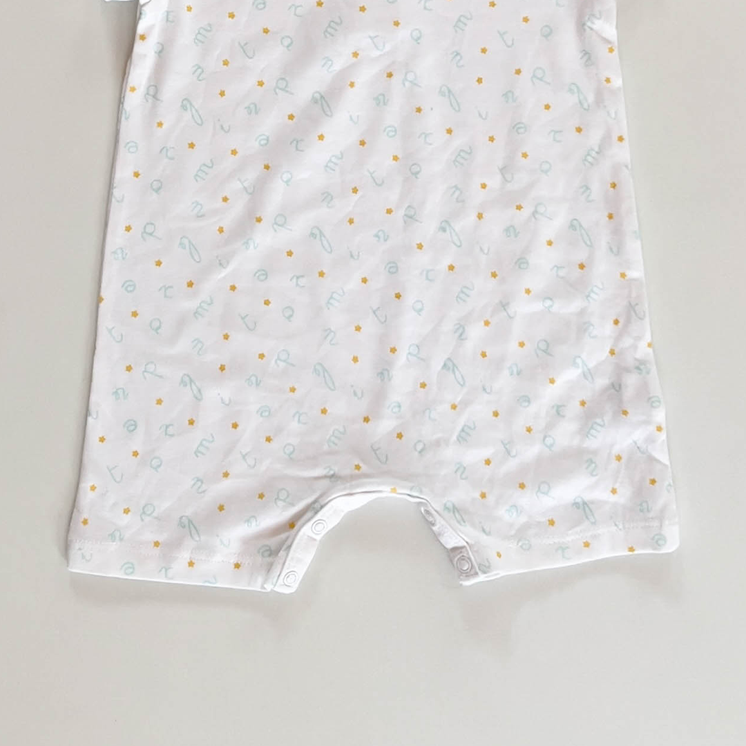 WHITE PATTERNED JUMPSUIT