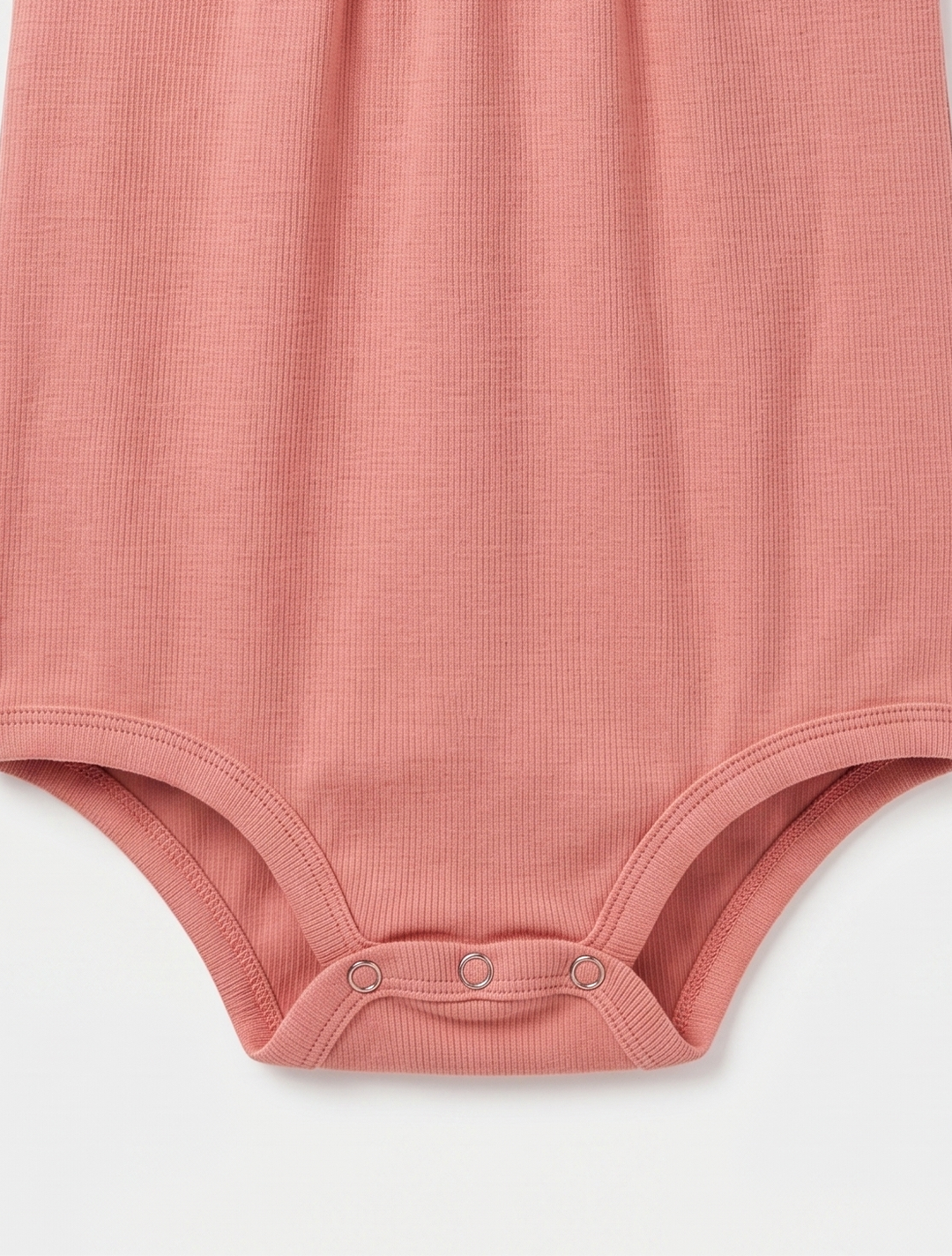 PEACH RIBBED FANCY ONESIE