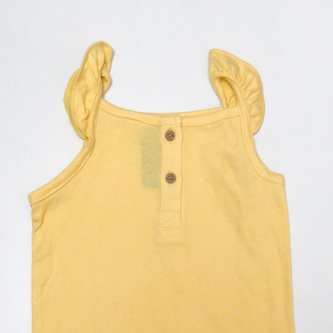 YELLOW RUFFLED ONESIE