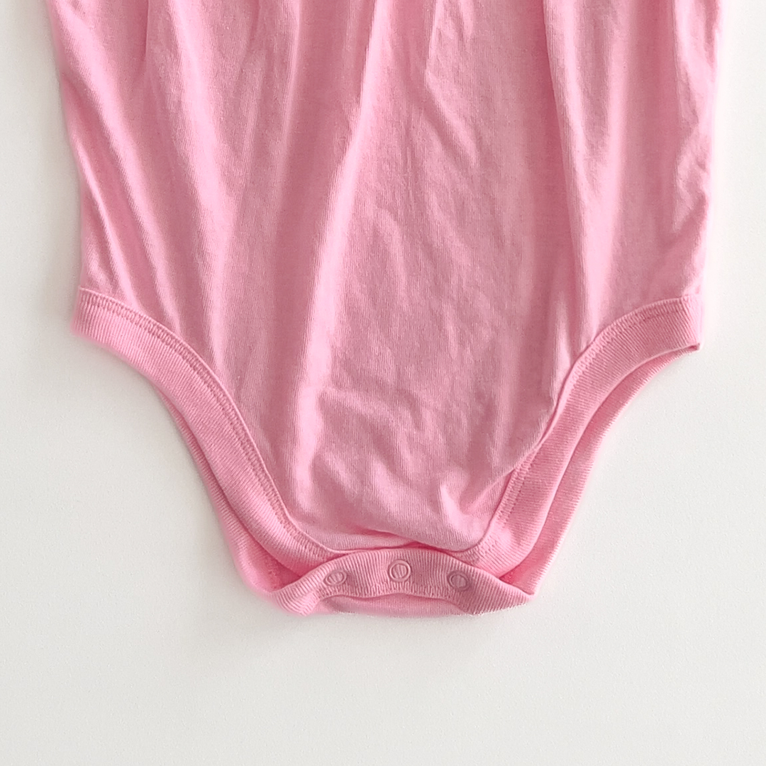 PINK BABY GIRLS FRILLED ONESIE