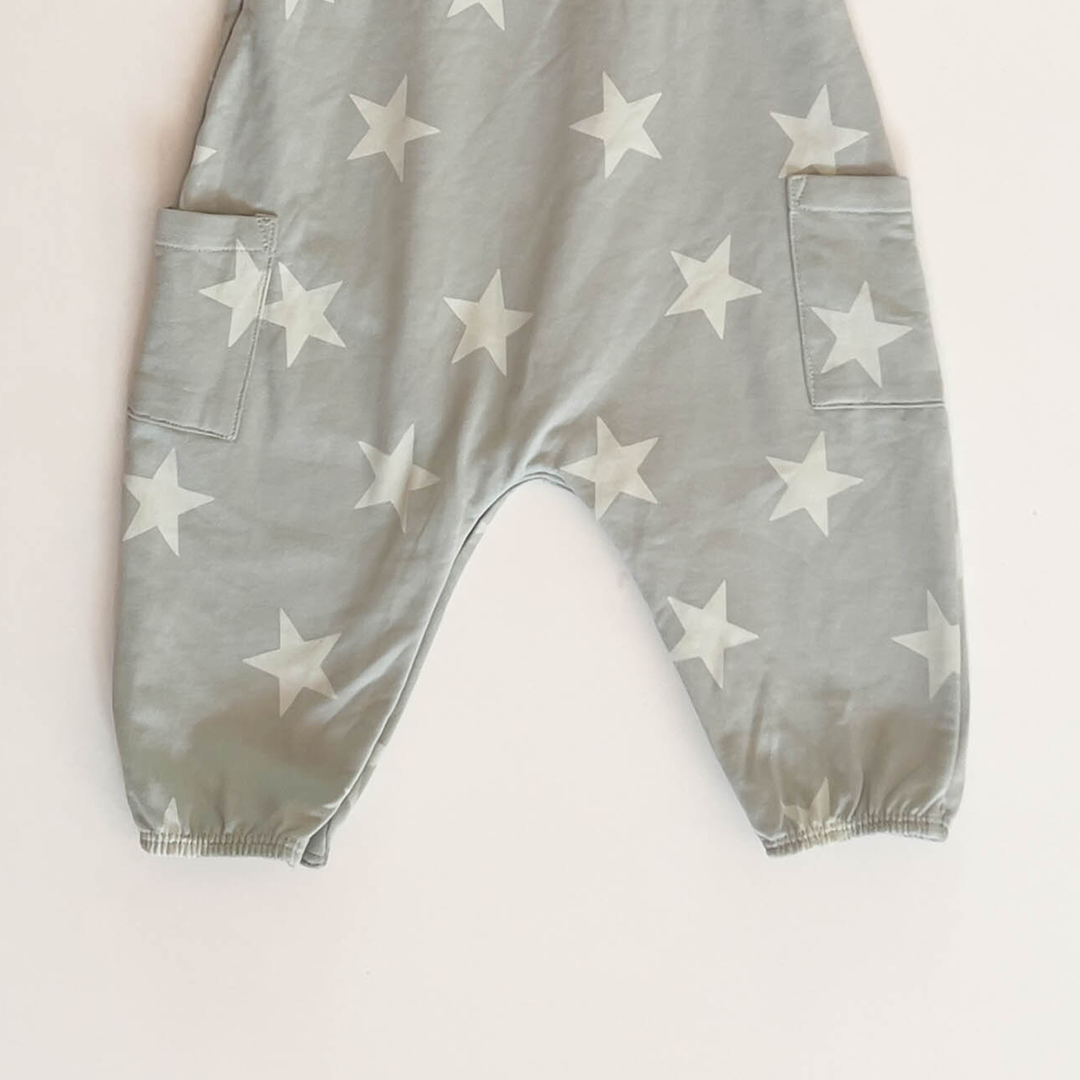 STAR PATTERNED GREEN DUNGAREE