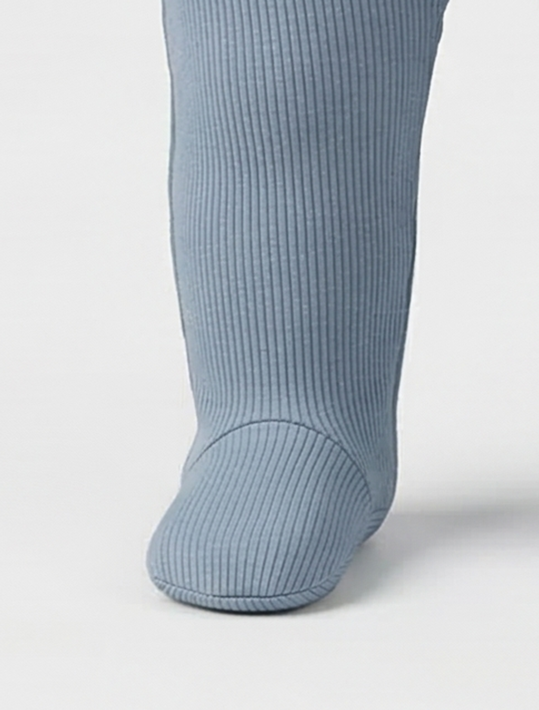 BLUE RIBBED ZIPPER SLEEPSUIT