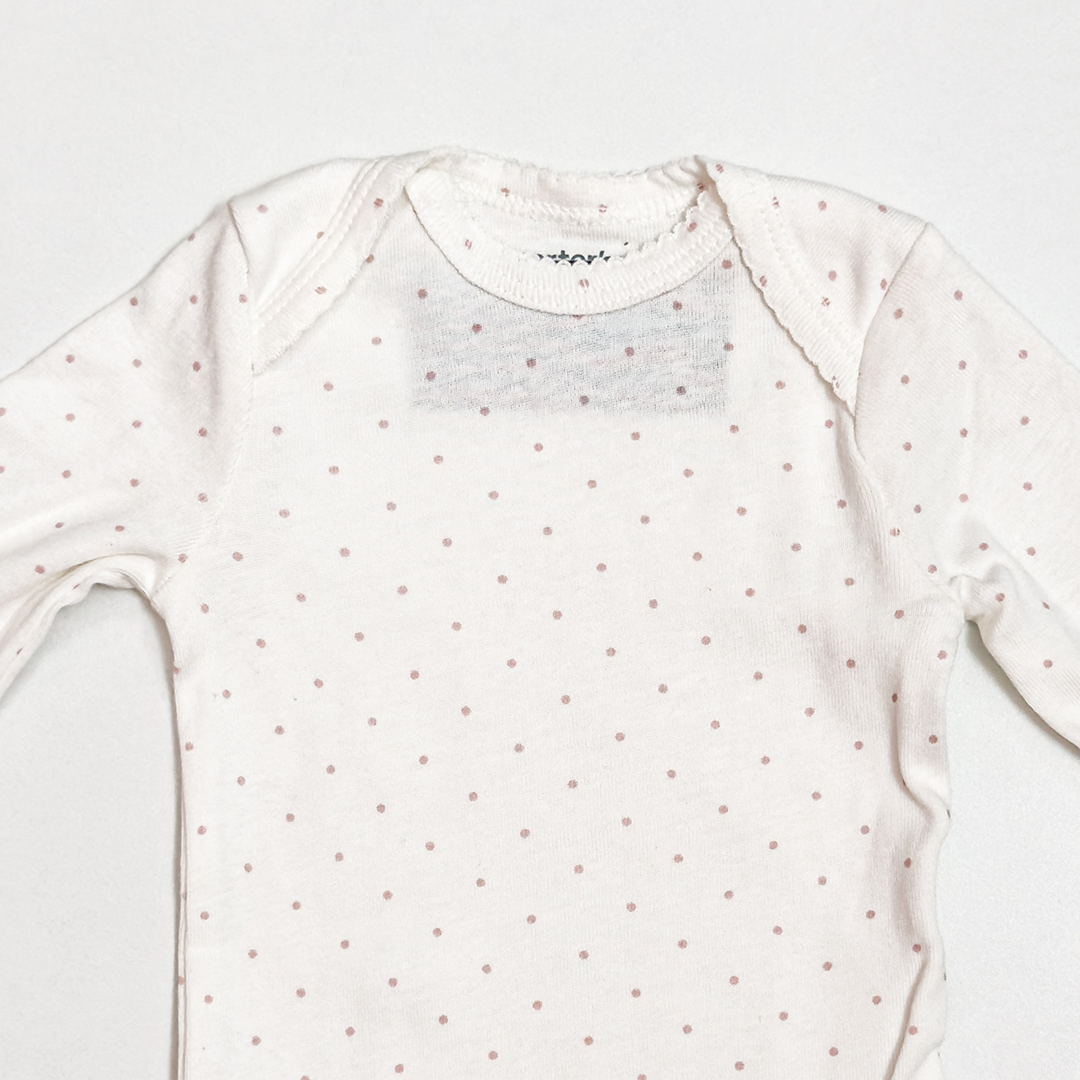 PINK POLKA DOTTED ONESIE