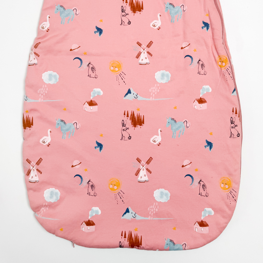 POWDER PINK PRINTED SLEEPING BAG