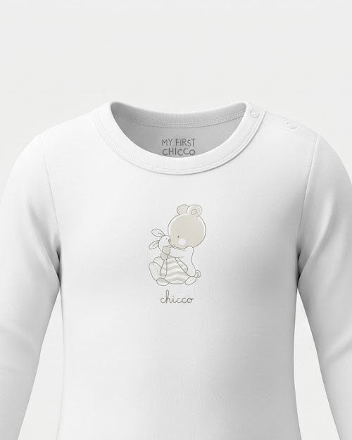 White chicco bunny onesie