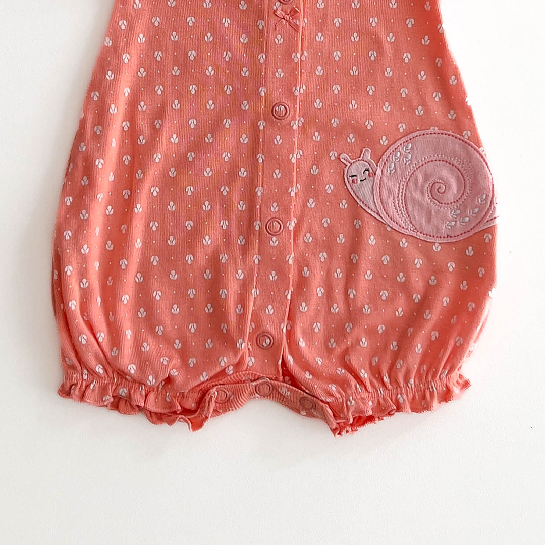 PEACH PATTERNED SNAIL JUMPSUIT