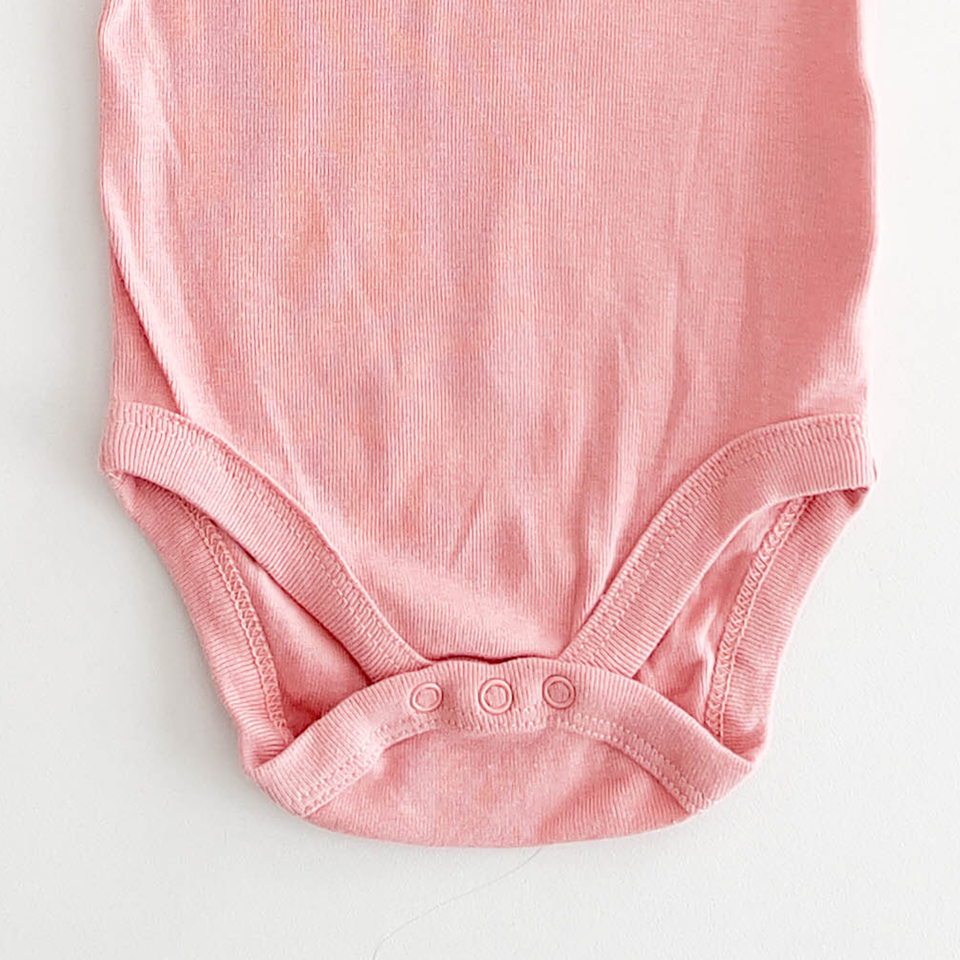 BABY PINK PLAIN COTTON ONESIE