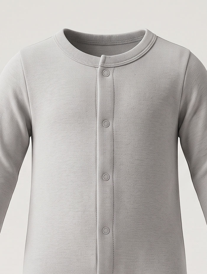 Grey button sleepsuit