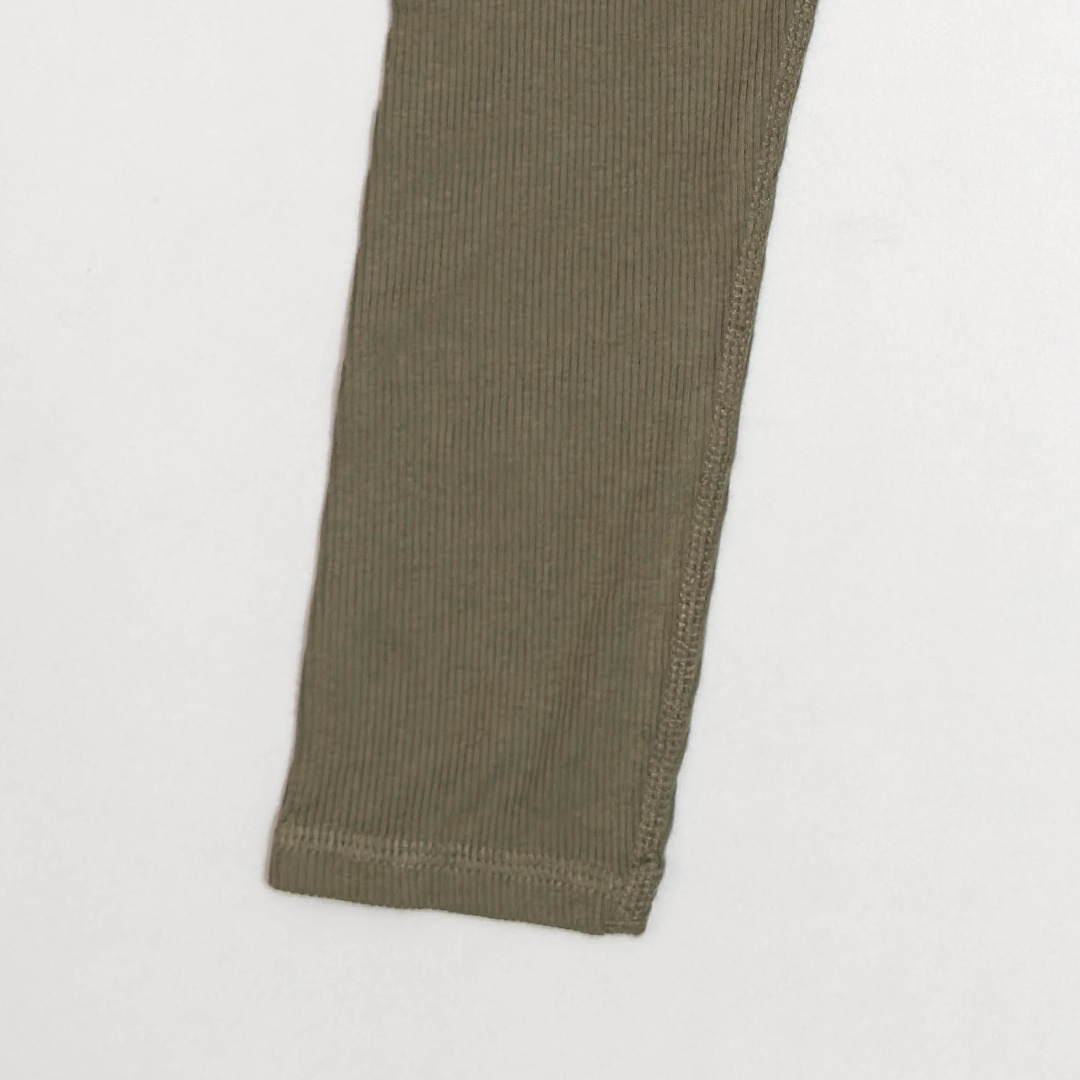 OLIVE GREEN RIBBED PANTS