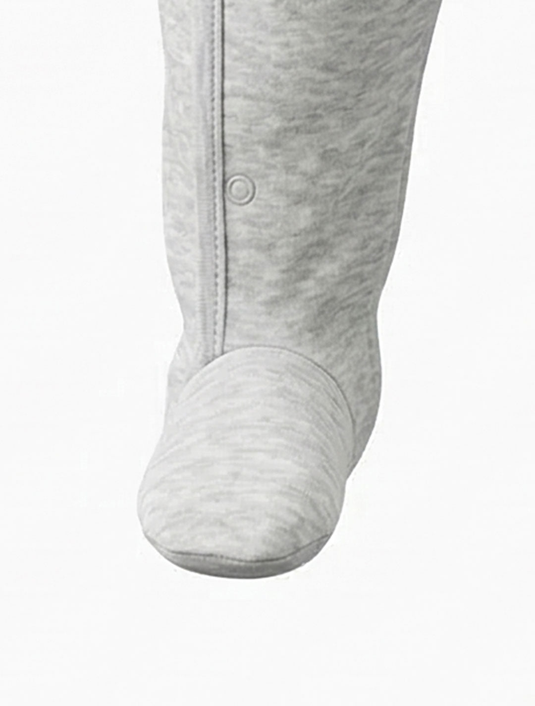 GREY VELVET BUTTON SLEEPSUIT