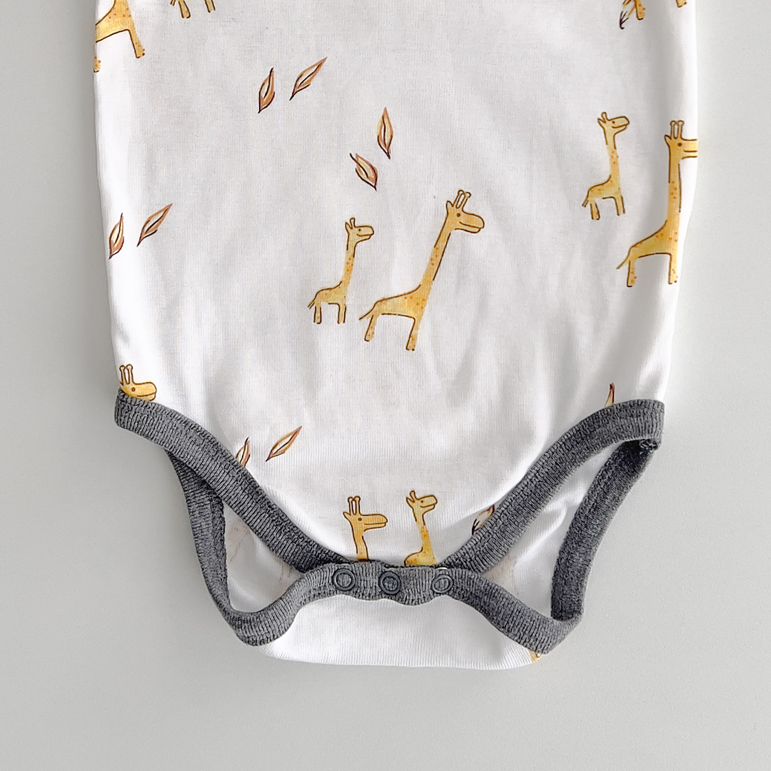 giraffe printed onesie