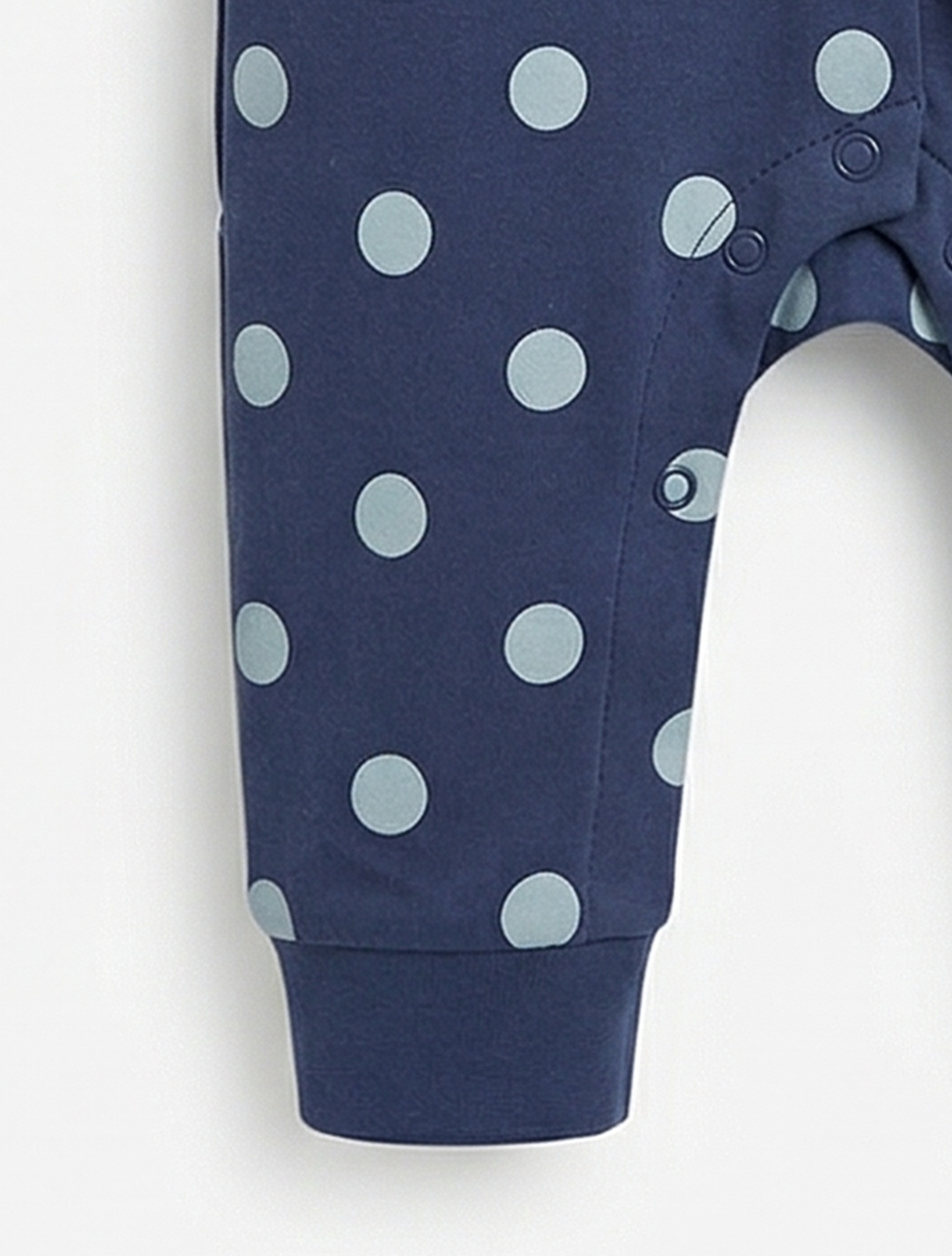 BLUE POLKA DOTTED ROMPER