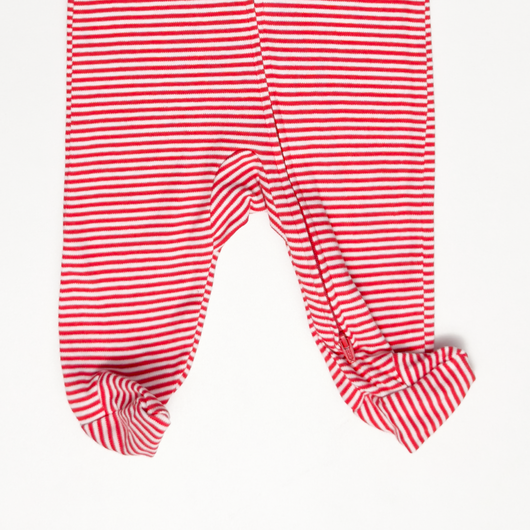 PREMIUM RED STRIPPED BEER SLEEPSUIT