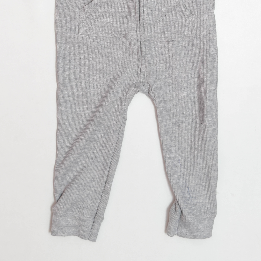 GREY KNITTED HOODIE ROMPER