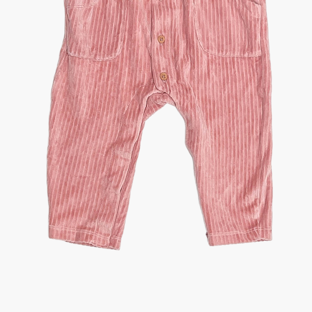 BLUSH PINK VELVET ROMPER
