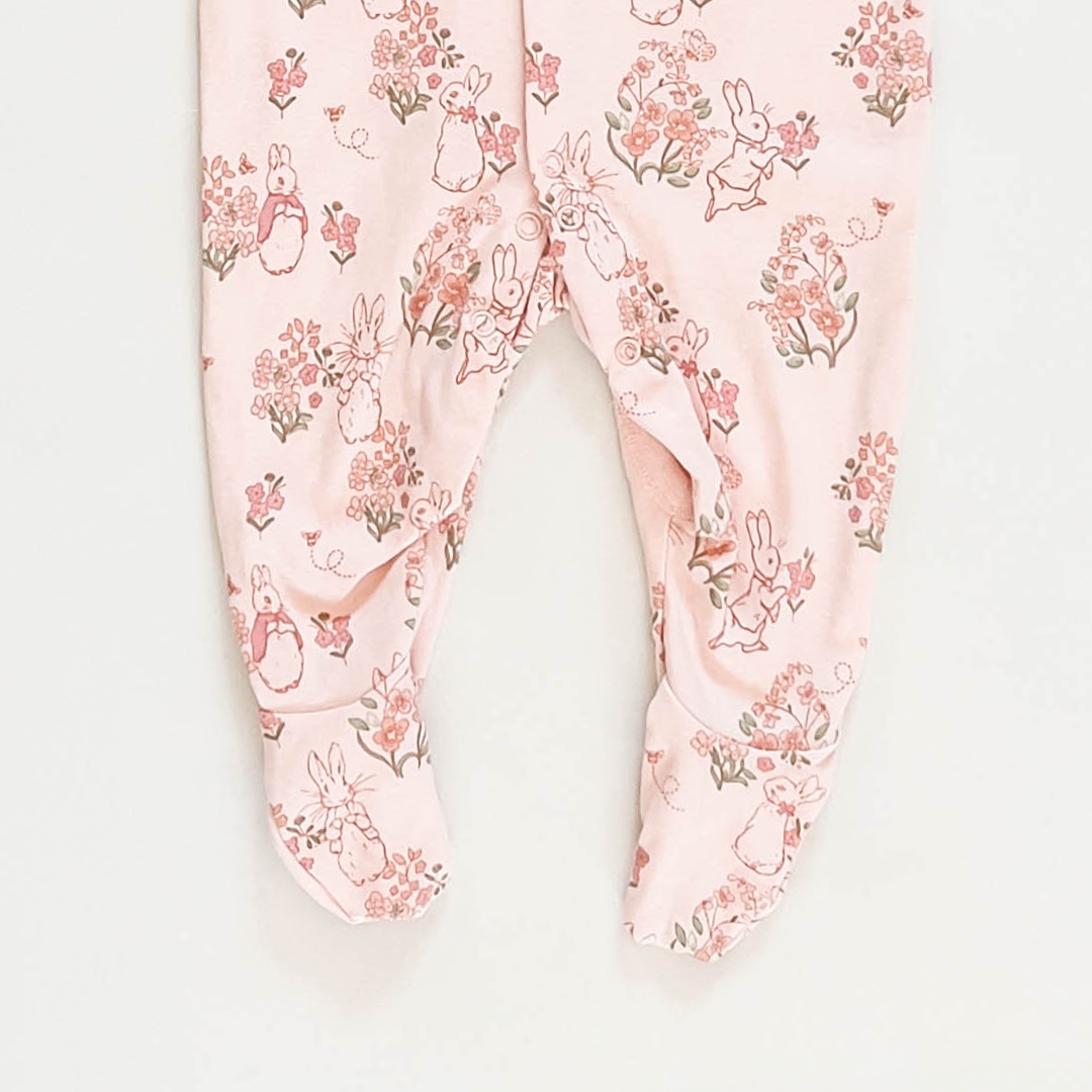 PINK FLORAL GIRLS SLEEPSUIT