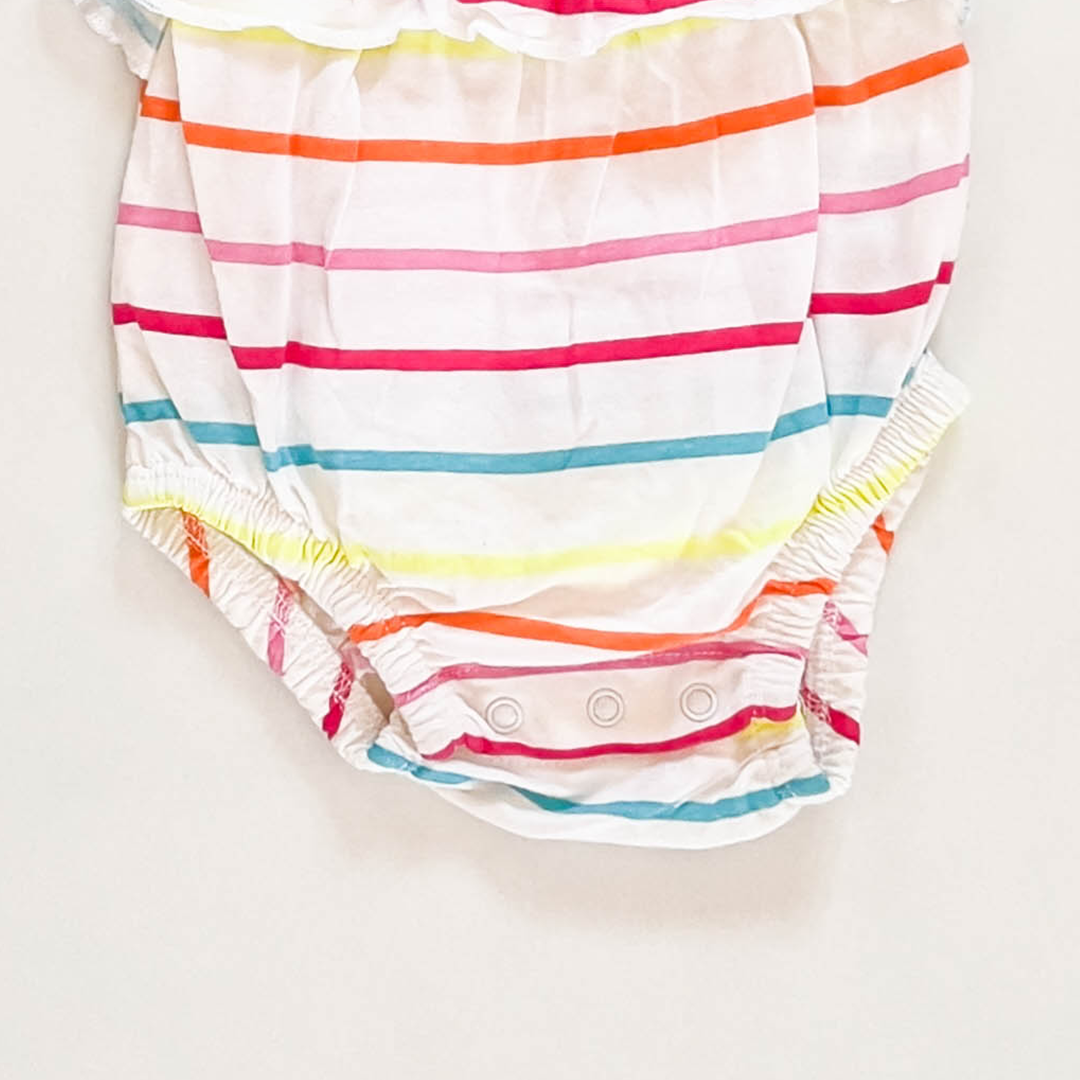MULTICOLOUR STRIPED ONESIE