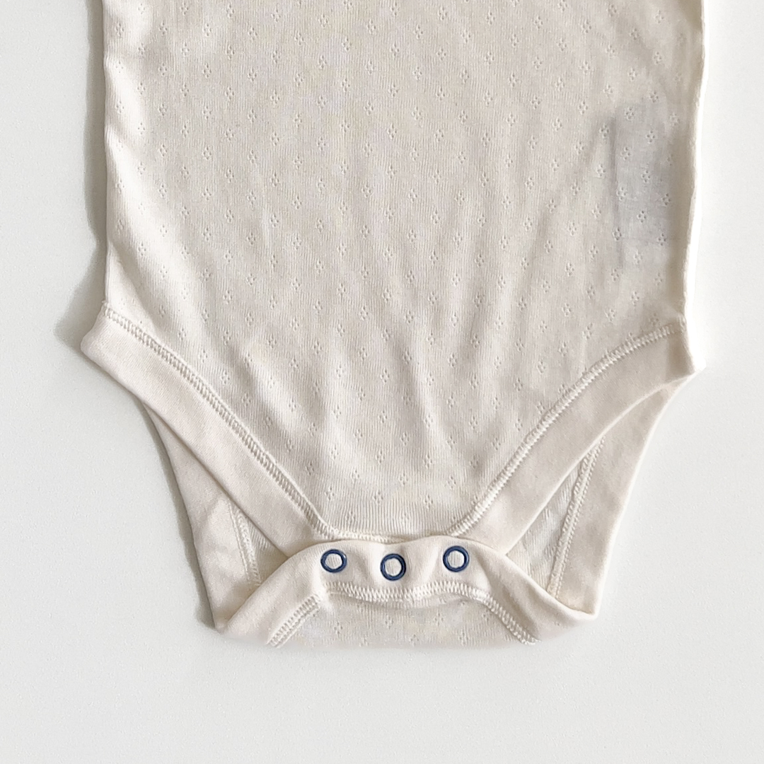 OFF WHITE BLUE BORDERD ONESIE