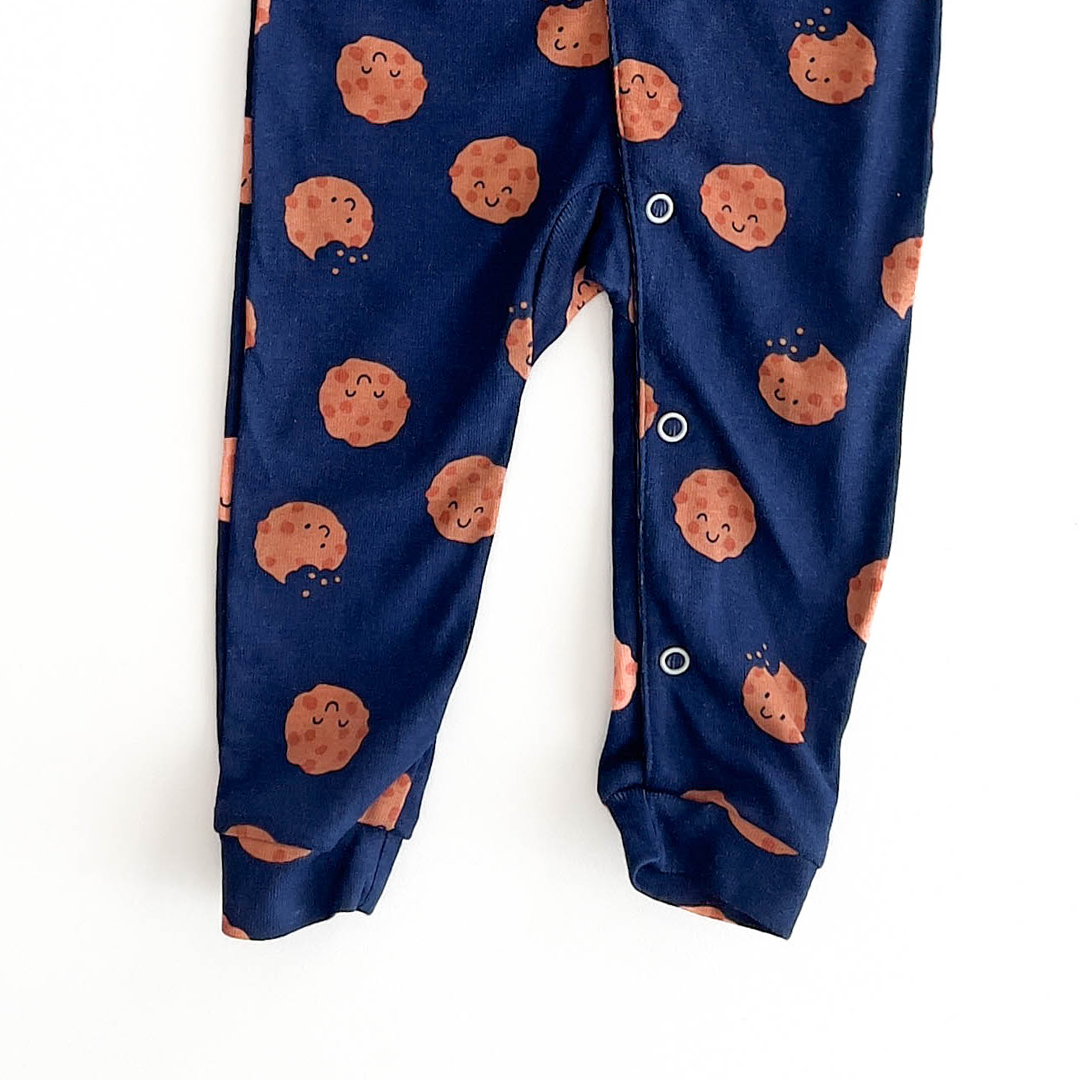 NAVY BLUE COOKIE ROMPER
