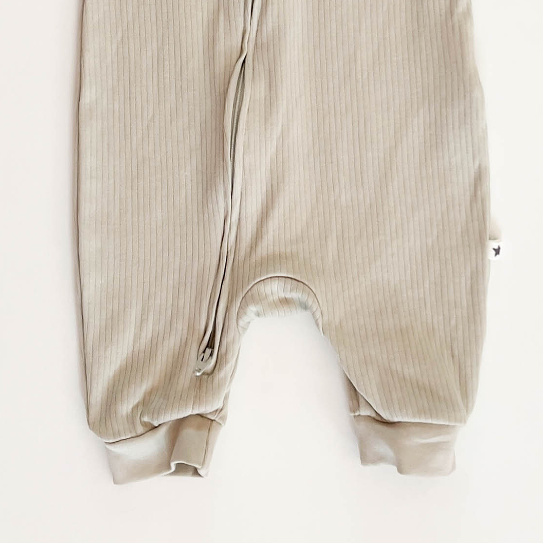 SAGE GREEN RIBBED ROMPER