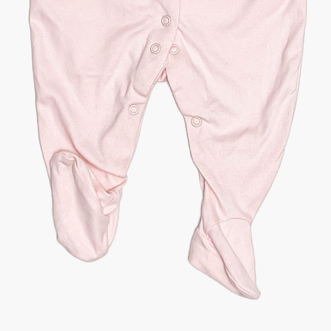 BABY PINK FLORAL SLEEPSUIT