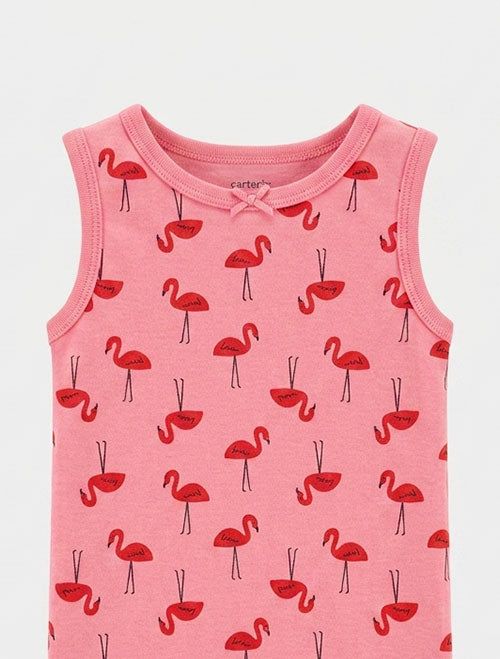 Red printed onesie