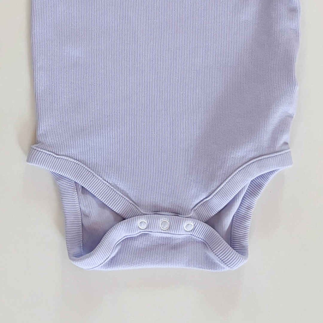 LIGHT LAVENDER RIBBED ONESIE