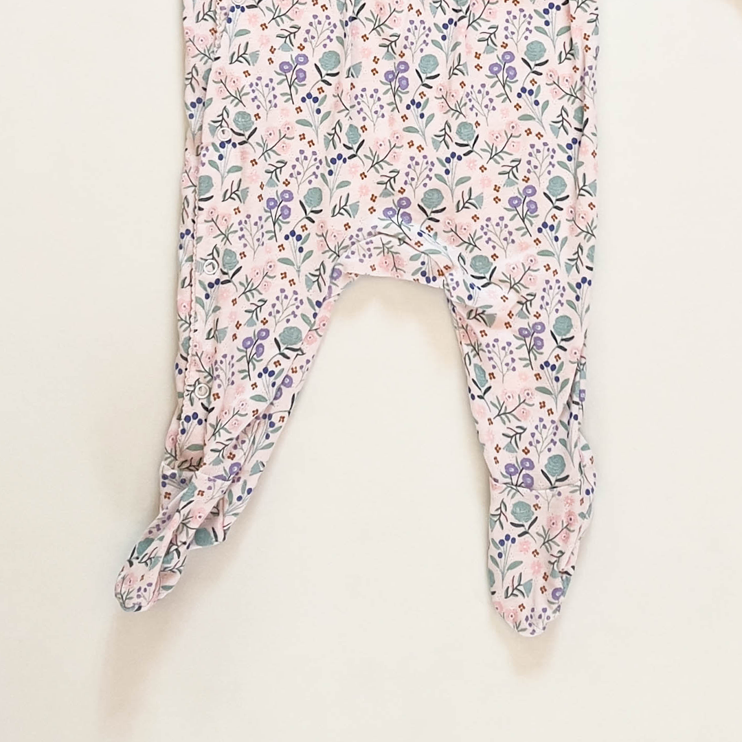 FLORAL RUFFLED PRINTED SLEEPSUIT