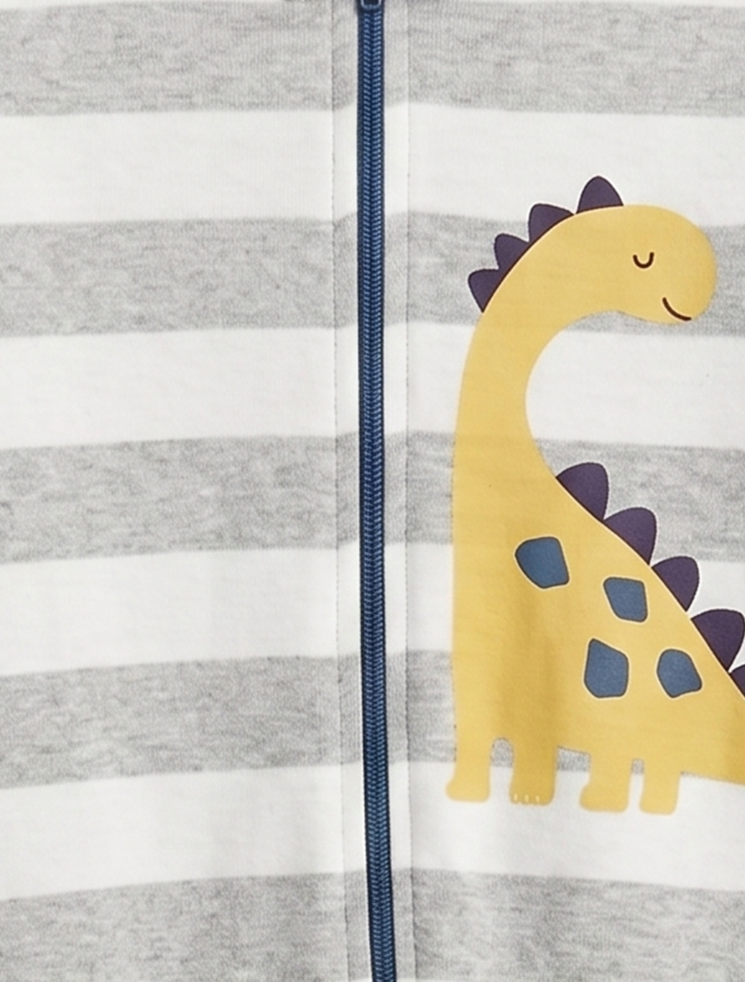 STRIPED ZIPPER SLEEPSUIT