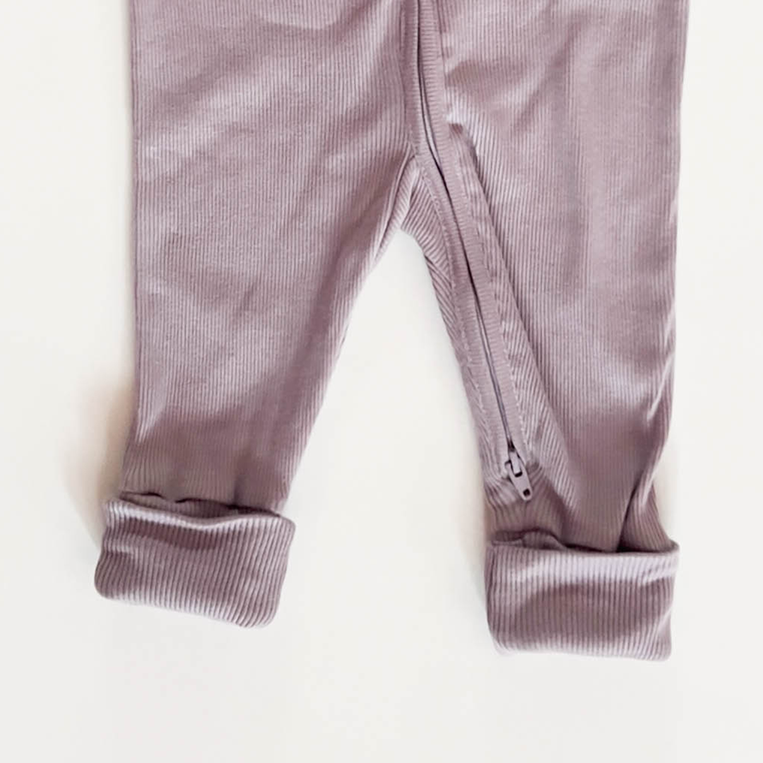 LAVENDER RIBBED UNISEX ROMPER