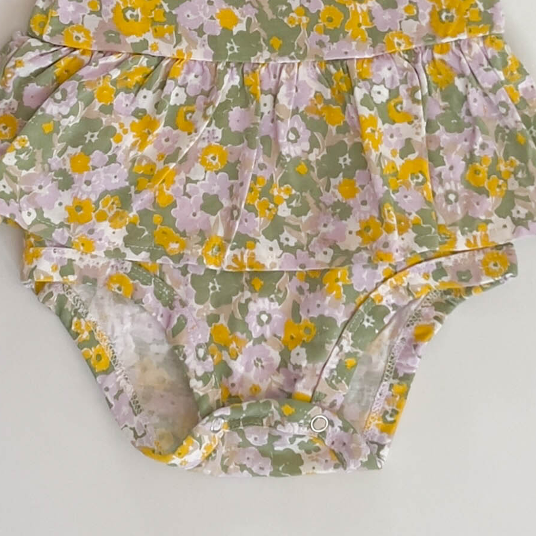 MULTICOLURED FLORAL SUNSUIT