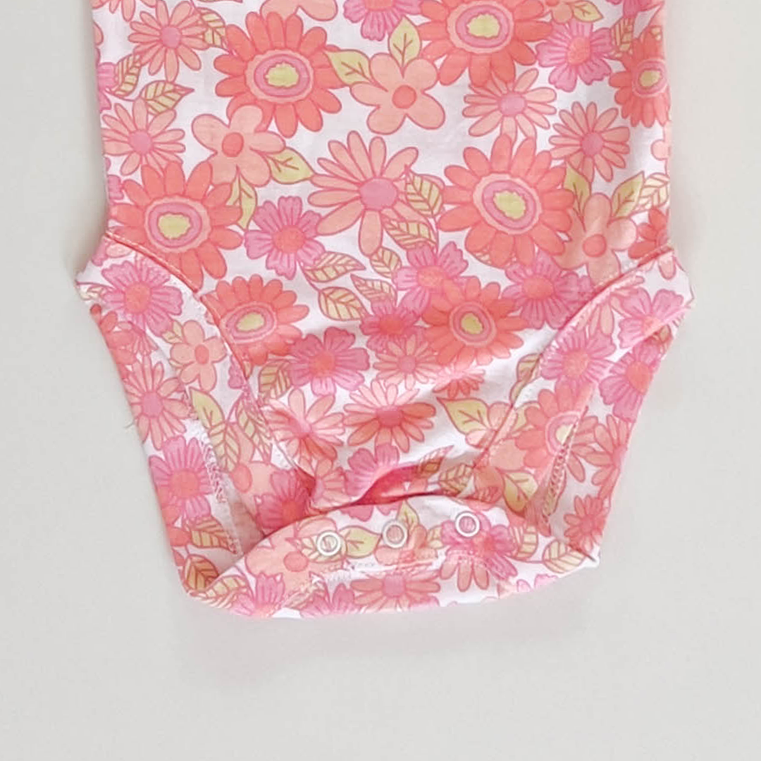 PINK FLORAL ONESIE