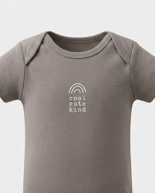 Dark grey cool print onesie