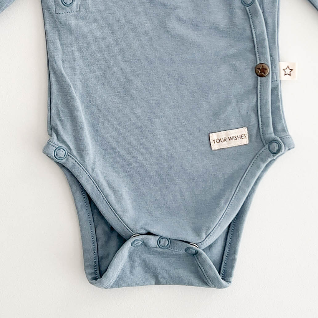 TEAL BLUE WRAP ONESIE