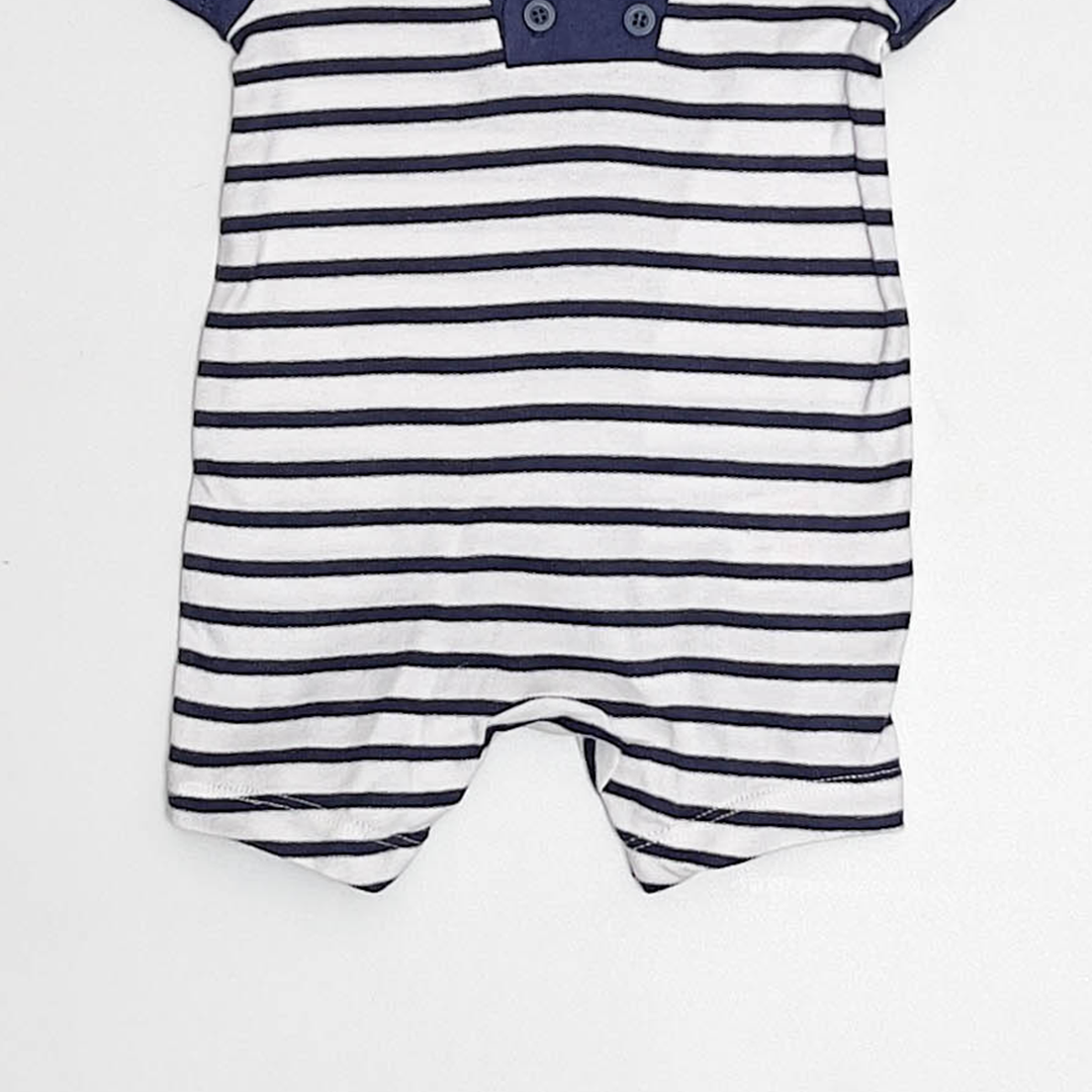 NAVY BLUE STRIPED JUMPSUIT