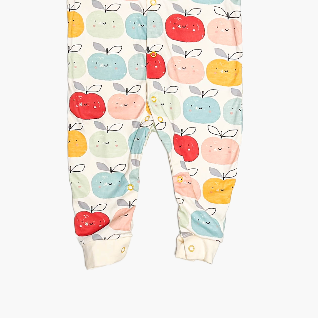 MULTICOLOUR APPLE PATTERNED ROMPER