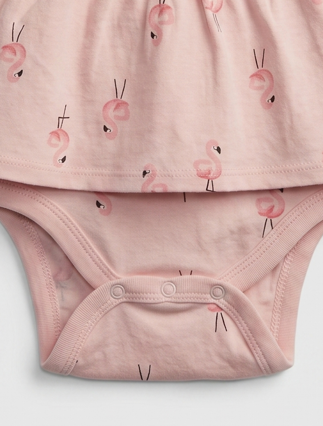 PINK FLAMINGO PRINTED SUNSUIT