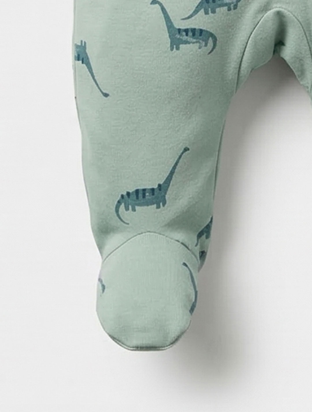 GREEN DINO ZIPPER SLEEPSUIT